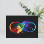 Infineensymbool met regenboogvanger aankondiging (Staand voorkant)