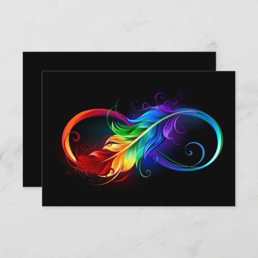 Infineensymbool met regenboogvanger aankondiging (Voorkant / Achterkant)