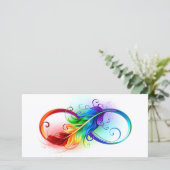 Infineensymbool met regenboogvanger aankondiging (Staand voorkant)