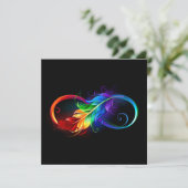 Infineensymbool met regenboogvanger aankondiging (Staand voorkant)