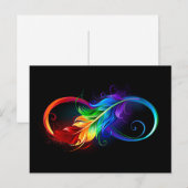 Infineensymbool met regenboogvanger aankondigingskaart (Voorkant / Achterkant)