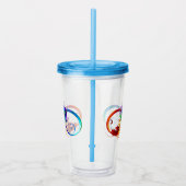 Infineensymbool met regenboogvanger acryl drinkbeker (Rechts)
