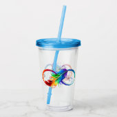 Infineensymbool met regenboogvanger acryl drinkbeker (Achterkant)