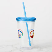 Infineensymbool met regenboogvanger acryl drinkbeker (Links)