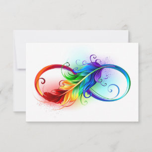 Infineensymbool met regenboogvanger advieskaart