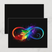 Infineensymbool met regenboogvanger advieskaart (Voorkant / Achterkant)