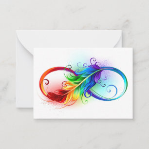 Infineensymbool met regenboogvanger advieskaart