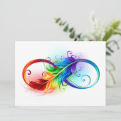 Infineensymbool met regenboogvanger advieskaart (Staand voorkant)