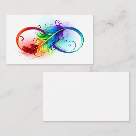 Infineensymbool met regenboogvanger advieskaart (Voorkant / Achterkant)