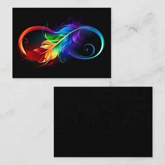 Infineensymbool met regenboogvanger advieskaart (Voorkant / Achterkant)