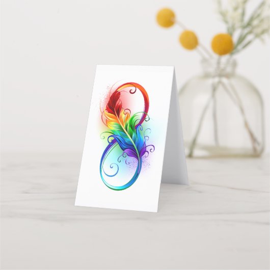 Infineensymbool met regenboogvanger afsprakenkaart (Voorkant)