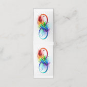 Infineensymbool met regenboogvanger afsprakenkaart (Buitenkant ongevouwen)