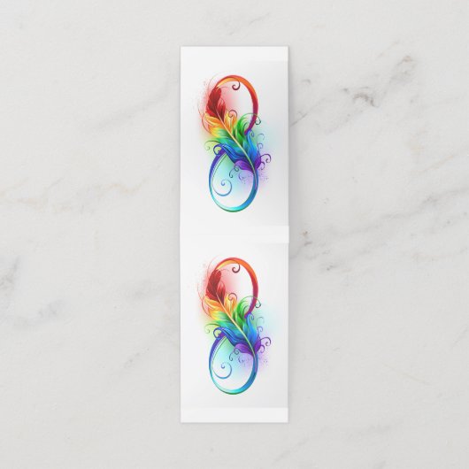 Infineensymbool met regenboogvanger afsprakenkaart (Buitenkant ongevouwen)