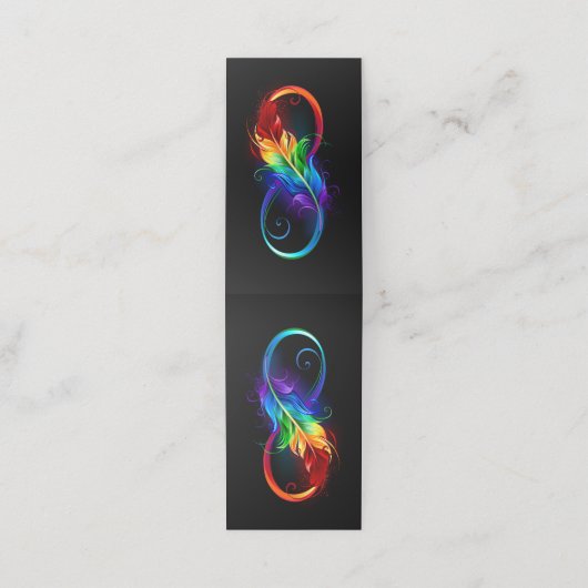 Infineensymbool met regenboogvanger afsprakenkaart (Buitenkant ongevouwen)