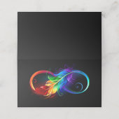 Infineensymbool met regenboogvanger afsprakenkaart (Buitenkant ongevouwen)