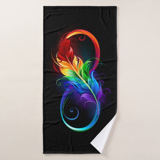 Infineensymbool met regenboogvanger badhanddoek (Badhanddoek)