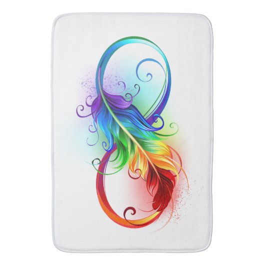 Infineensymbool met regenboogvanger badmat (Voorkant Verticaal)