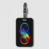 Infineensymbool met regenboogvanger bagagelabel (Voorkant (verticaal))