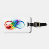 Infineensymbool met regenboogvanger bagagelabel (Voorkant horizontaal)