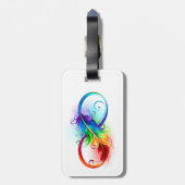 Infineensymbool met regenboogvanger bagagelabel (Achterkant verticaal)