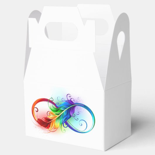 Infineensymbool met regenboogvanger bedankdoosjes (Geopend)