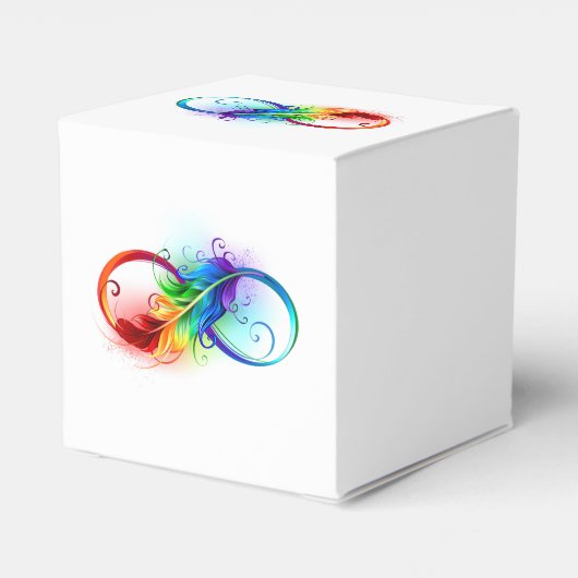 Infineensymbool met regenboogvanger bedankdoosjes (Achterkant)