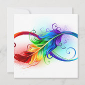 Infineensymbool met regenboogvanger bedankkaart (Achterkant)