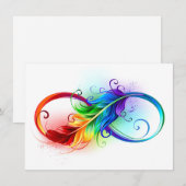 Infineensymbool met regenboogvanger bedankkaart (Voorkant / Achterkant)