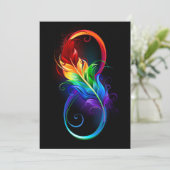 Infineensymbool met regenboogvanger bedankkaart (Staand voorkant)