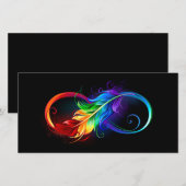 Infineensymbool met regenboogvanger bedankkaart (Voorkant / Achterkant)