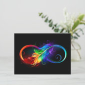 Infineensymbool met regenboogvanger bedankkaart (Staand voorkant)