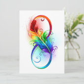 Infineensymbool met regenboogvanger bedankkaart (Staand voorkant)