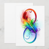 Infineensymbool met regenboogvanger bedankkaart (Voorkant / Achterkant)