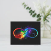 Infineensymbool met regenboogvanger bedankkaart (Staand voorkant)