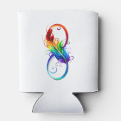 Infineensymbool met regenboogvanger blikjeskoeler (Achterkant)