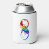 Infineensymbool met regenboogvanger blikjeskoeler (Blikje Achterkant)