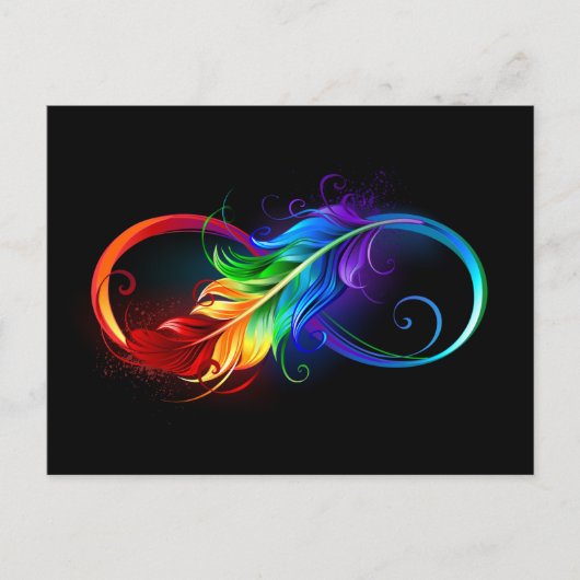 Infineensymbool met regenboogvanger briefkaart (Voorkant)