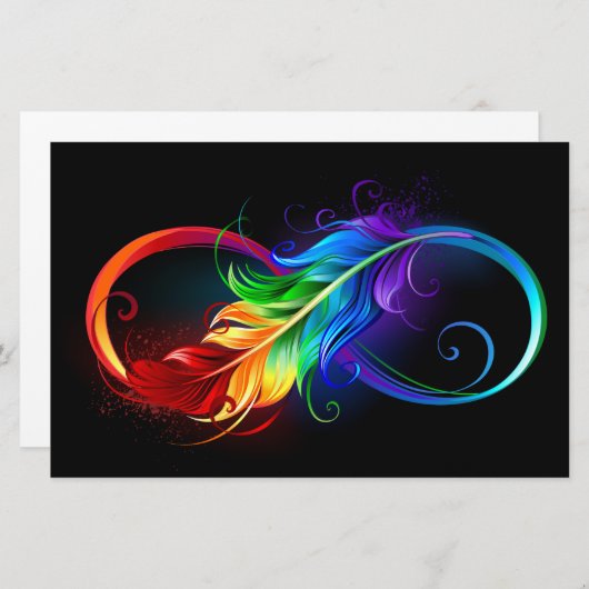 Infineensymbool met regenboogvanger briefpapier (Voorkant / Achterkant)