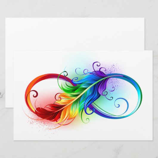 Infineensymbool met regenboogvanger briefpapier (Voorkant / Achterkant)