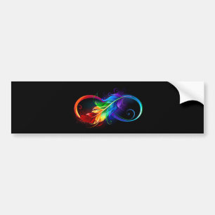 Infineensymbool met regenboogvanger bumpersticker