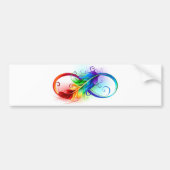 Infineensymbool met regenboogvanger bumpersticker (Voorkant)
