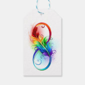 Infineensymbool met regenboogvanger cadeaulabel (Achterkant)