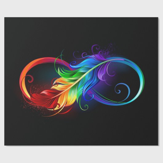 Infineensymbool met regenboogvanger cadeaupapier (Vlak)