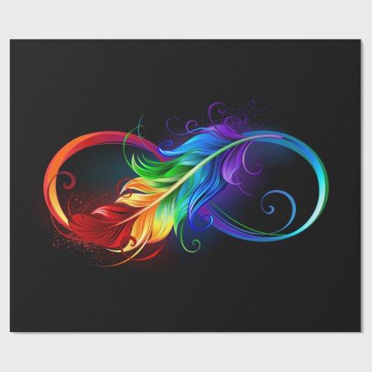 Infineensymbool met regenboogvanger cadeaupapier (Vlak)