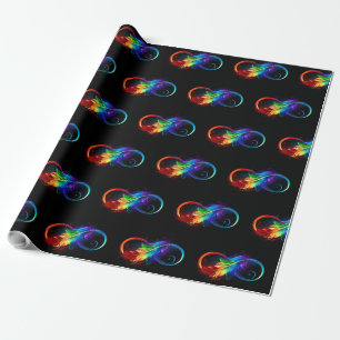 Infineensymbool met regenboogvanger cadeaupapier