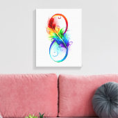 Infineensymbool met regenboogvanger canvas afdruk (Insitu (Woonkamer))