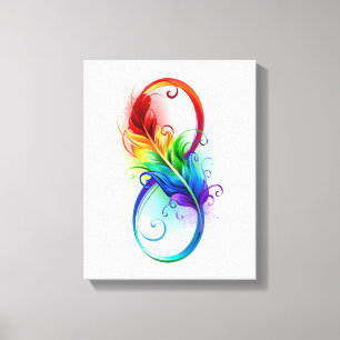 Infineensymbool met regenboogvanger canvas afdruk