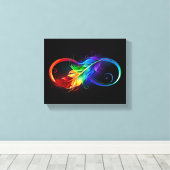 Infineensymbool met regenboogvanger canvas afdruk (Insitu (Houten vloer))