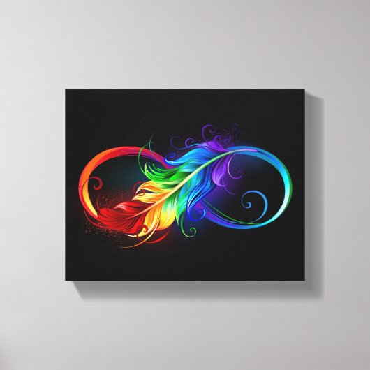 Infineensymbool met regenboogvanger canvas afdruk (Voorkant)