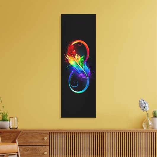 Infineensymbool met regenboogvanger canvas afdruk (Insitu (Woonkamer))
